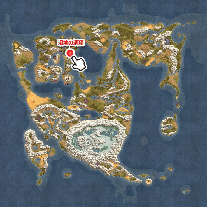 ドラクエ2リメイク_沼地の洞窟_巻物_マップ