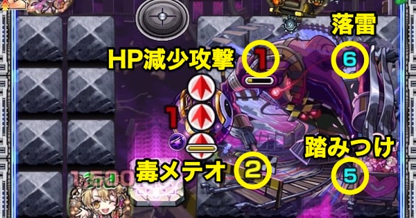 ボス2の攻撃パターン