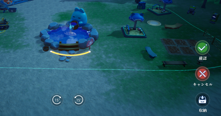 建設モードで自由にレイアウト可能