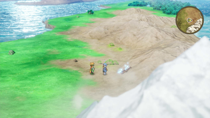 ドラクエ2リメイクのムーンペタの町 北東 山付近のキラキラ