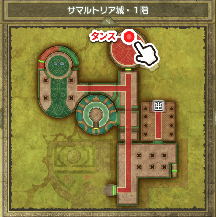 ドラクエ2リメイクのヒャドの巻物の入手場所拡大マップ