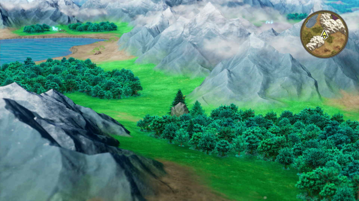 ドラクエ2リメイクのローレシア 北西 山脈の間の森の中の秘密の場所