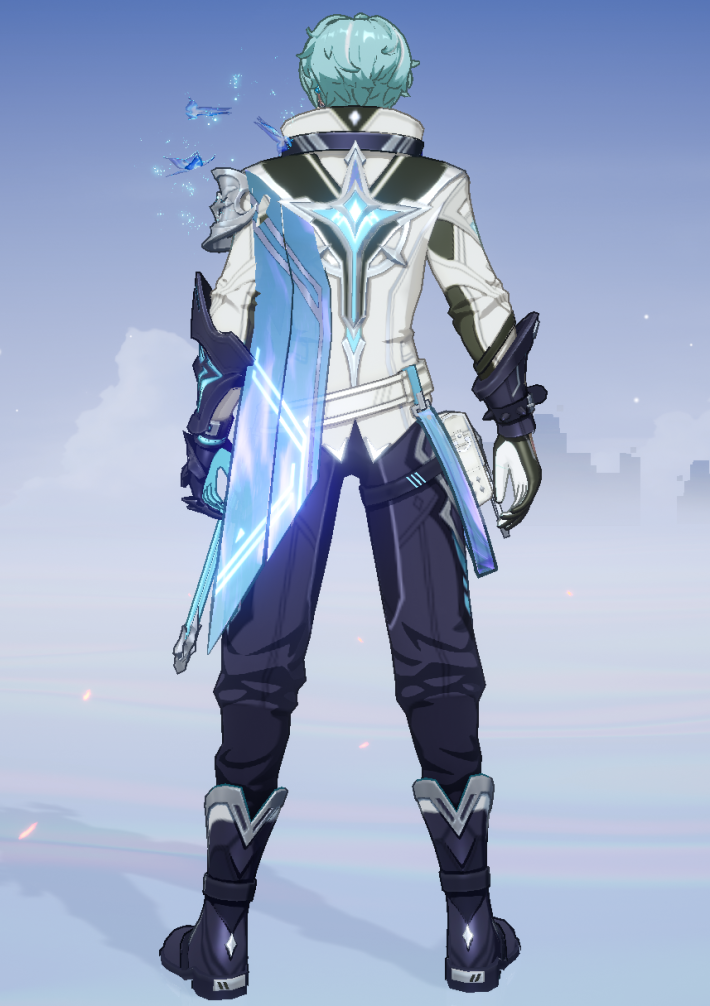 澄み渡る蛍煙の背面画像