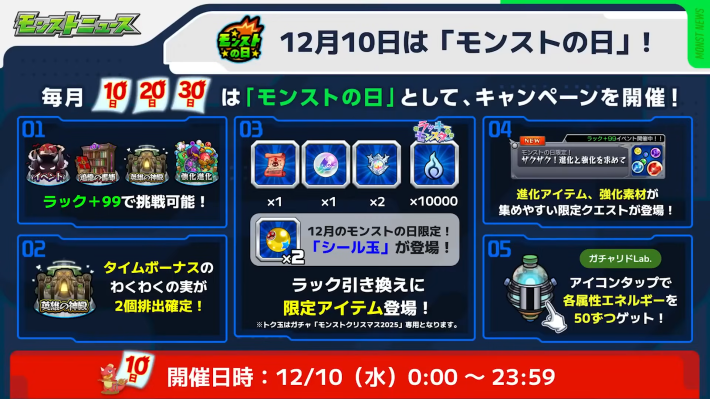 モンストの日の引換アイテム