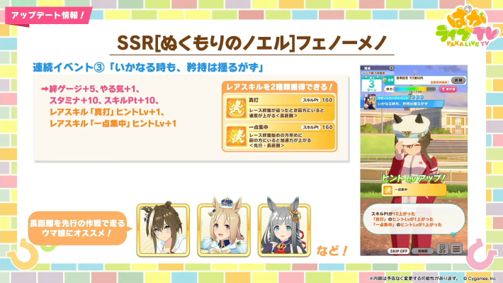 生放送『ぱかライブTV Vol.59』情報まとめの画像