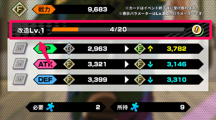 サカパズの改造レベル