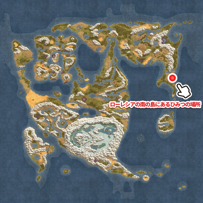ドラクエ2リメイクのローレシアの南の島にあるひみつの場所小さなメダル場所マップ