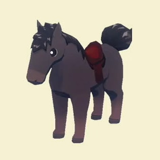 牧場物語 風のグランドバザールの黒ウマ