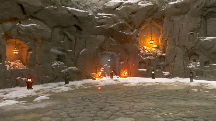 ゴーストオブヨウテイの雪枯の社灯籠ギミック