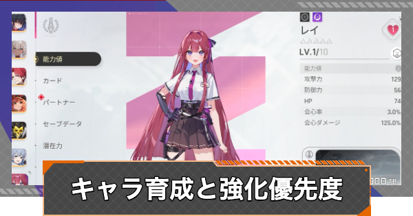 キャラ育成と強化優先度