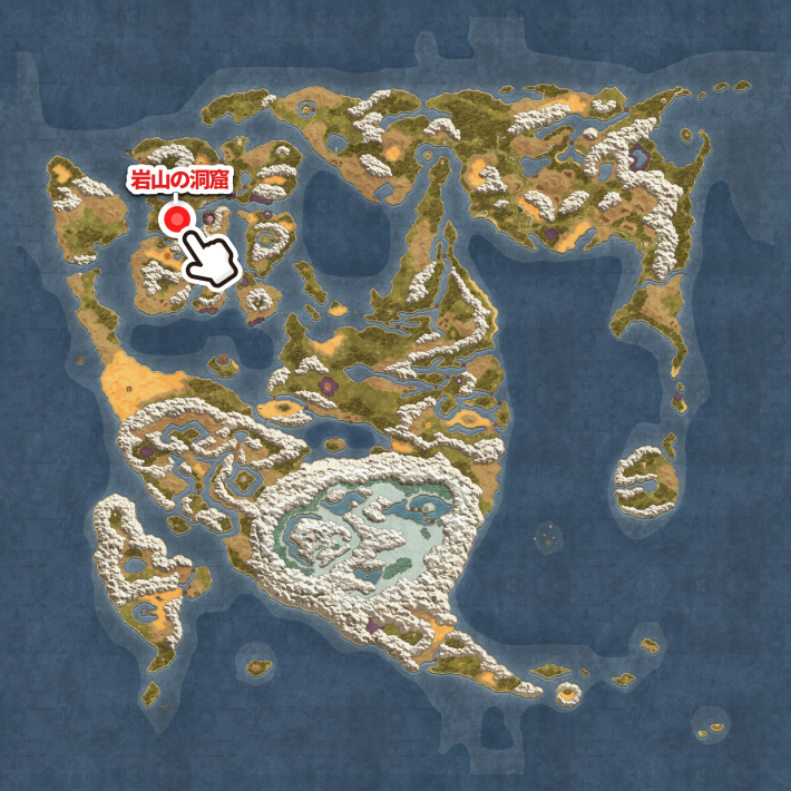 ドラクエ2リメイク_岩山の洞窟_巻物_マップ