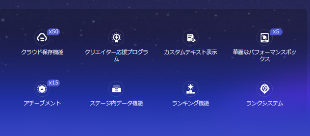 原神のクリエイターレベルの機能