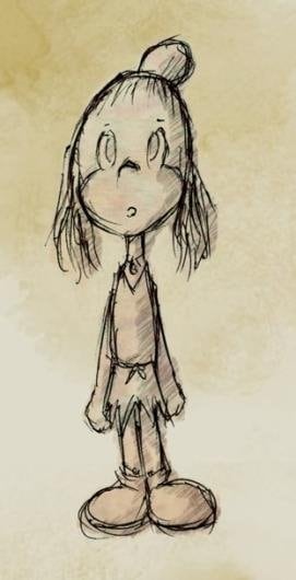 キャラクターのスケッチ。