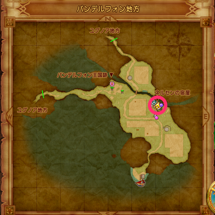 ネルセンの宿屋のヨッチの場所