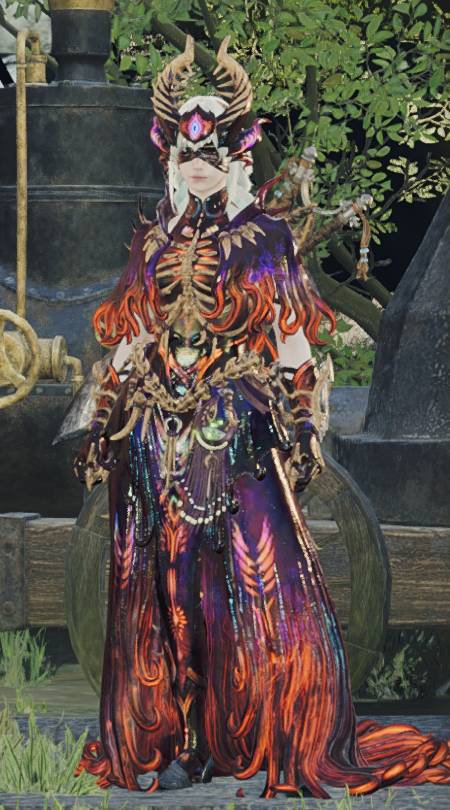 モンハンワイルズの歴戦王ヌエグドラ装備(女)