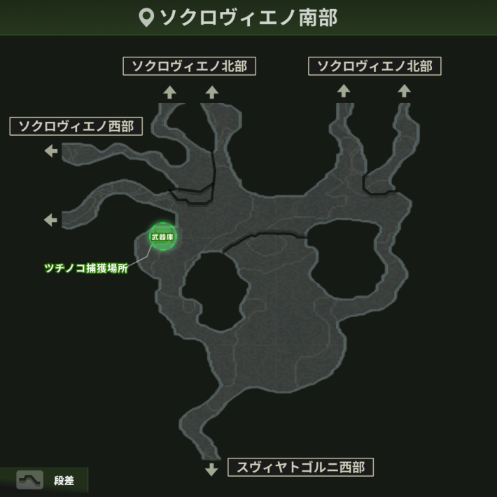 メタルギアデルタのソクロヴィエノ南部のマップ