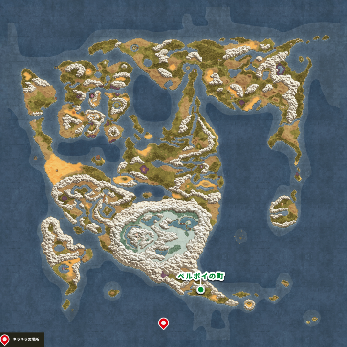 ドラクエ2リメイクのペルポイ 南西の海底キラキラマップ