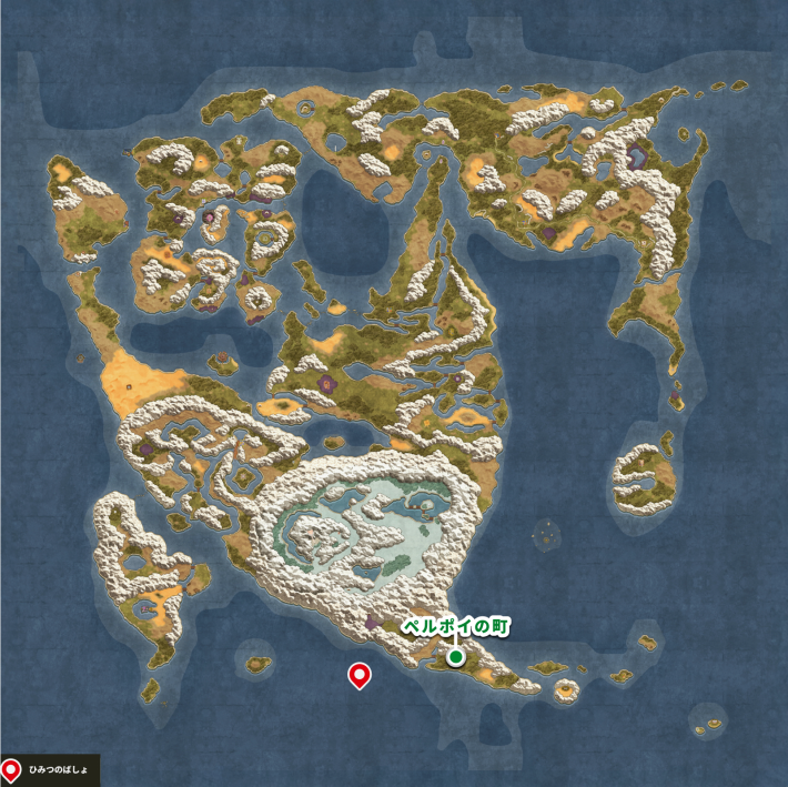 ドラクエ2リメイクのペルポイ 南西 海の上キラキラマップ