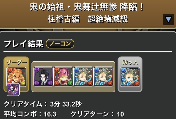プレイ結果