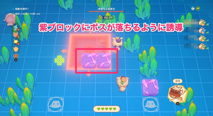 怒り三倍の電撃羊：ボスのポイント