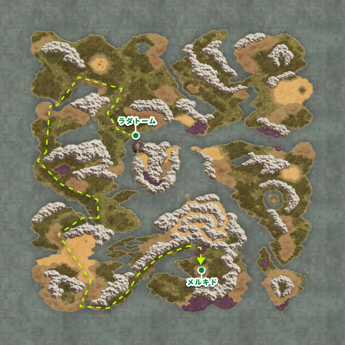ドラクエ1リメイクのメルキドの行き方マップ