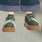 ポケモンZAのレースアップシューズ(モスグリーン)