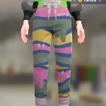 ポケモンZAのパターンジャージパンツ(カラフルケミストリー)