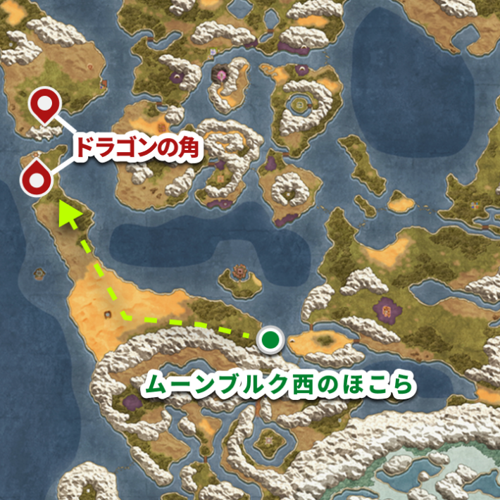 ドラクエ2リメイクのやすらぎの歌の巻物の入手場所マップ