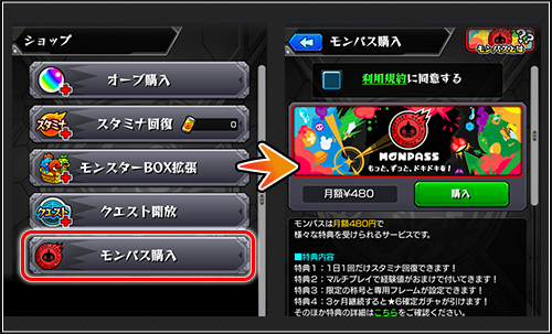 Webショップかアプリ内から購入可能