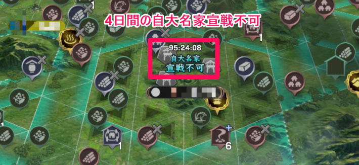 4日間の自大名家宣戦不可