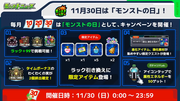 モンストの日の引換アイテム