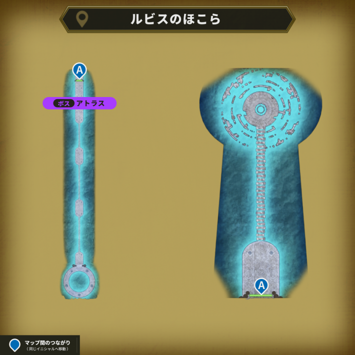 ドラクエ2リメイクのルビスのほこらのマップ