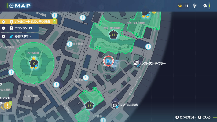 ポケモンZAヌメイル場所マップ