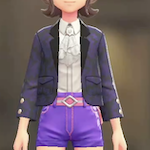ポケモンZAのジャケット＆ブラウスセット(ダマスクパープル/ホワイト×ホワイト)