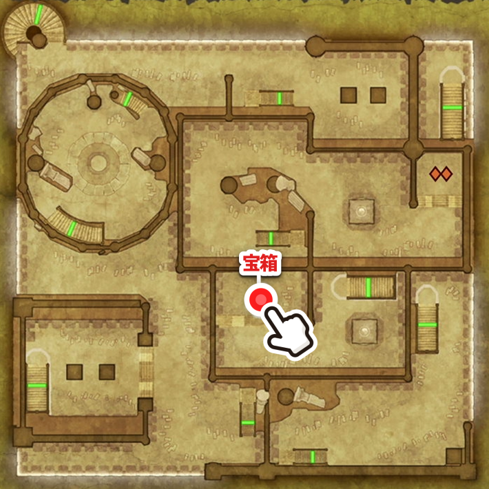 ドラクエ2リメイクさみだれけんの巻物の入手場所拡大マップ