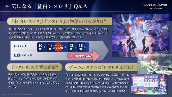 紅の錬金術士と白の守護者 ～レスレリアーナのアトリエ～