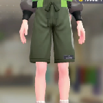 ポケモンZAのスウェットハーフパンツ(モスグリーン)
