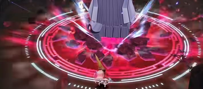 ミズベアフによるパンチ+味方を強化