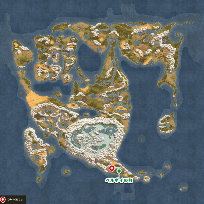 ドラクエ2リメイクのペルポイの町 南東 森の中キラキラマップ