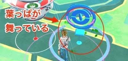 ハーブルアーモジュール 使用中のポケストップ の画像