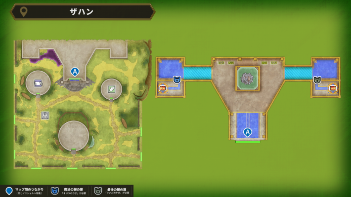 ドラクエ2リメイクザハンのマップ