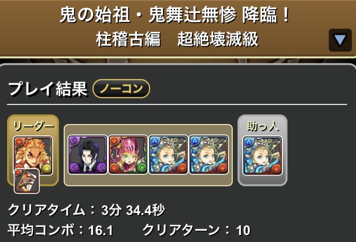プレイ結果