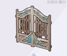 貝殻彫刻の石門