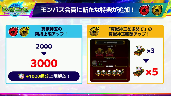 モンパス会員に特典が追加