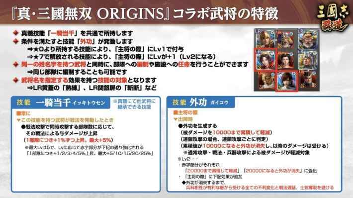 コラボ武将の特徴