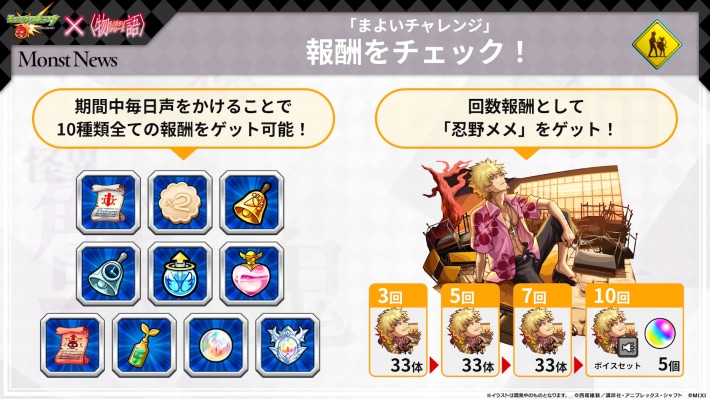 まよいチャレンジの報酬
