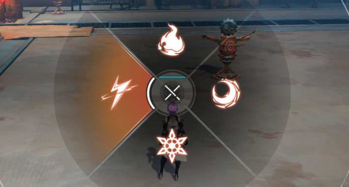 効果の異なる4種類の属性弾を使い分ける