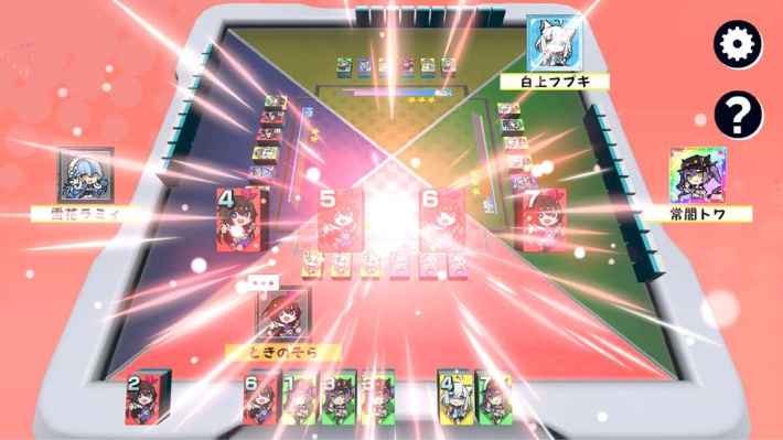 ホロライブオールスター バトルタイルズのゲームプレイ画面