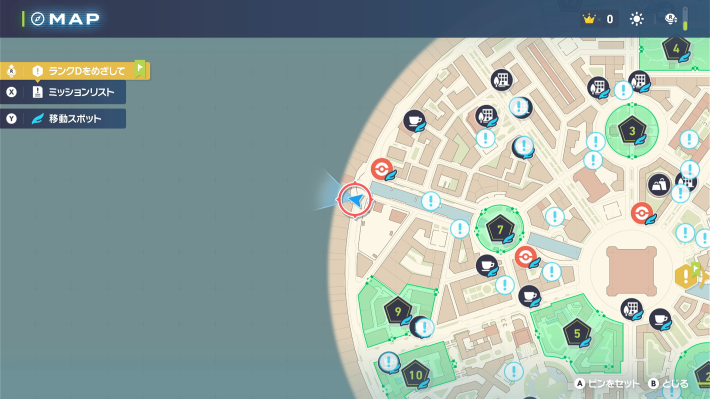 ポケモンZAの売店マップ
