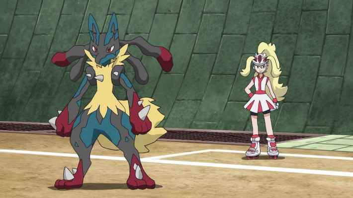 ポケモンXYのコルニとメガルカリオ